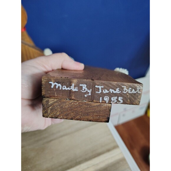 11” REINDEER Wooden SHELF Sitter Christmas Set Of 5 Handmade - Picture 7 of 8